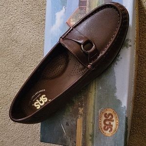 Never worn!  Leather SAS Ladies' loafers.